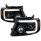 Spec-D Tuning 04-08 Ford F150 Projector Headlights- Black Housing With Clear Lens 2LHP-F15004JM-SQ-RS - alternate 1